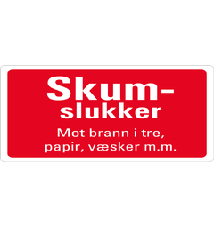 Skumslukker tilleggsskilt 200 x 100 mm - A