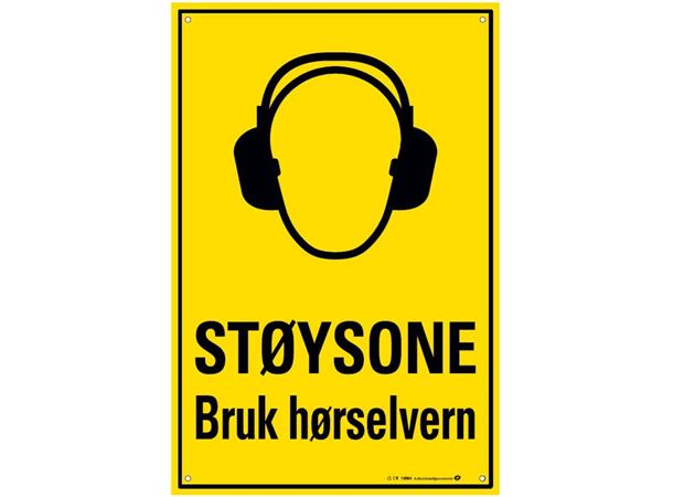 Støysone - Bruk hørselvern 200 x 300 mm - A