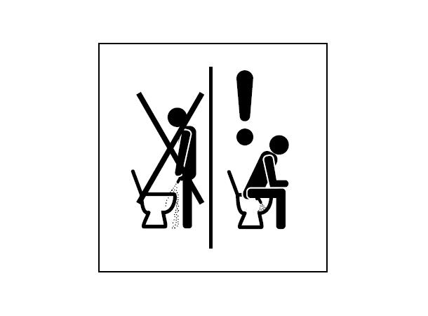 Toilet instructions 150 x 150 mm - VS
