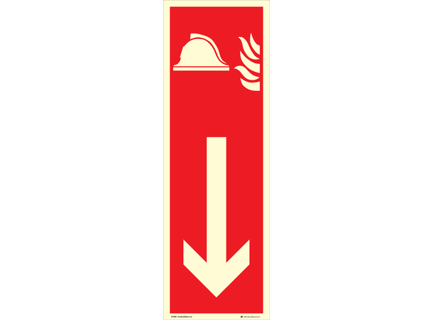 Brannutstyr 200 x 600 mm - Aluminium Etterlysende 