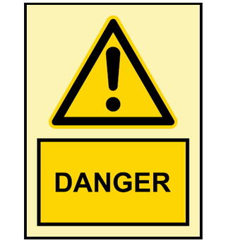 Danger 150 x 200 mm - PET