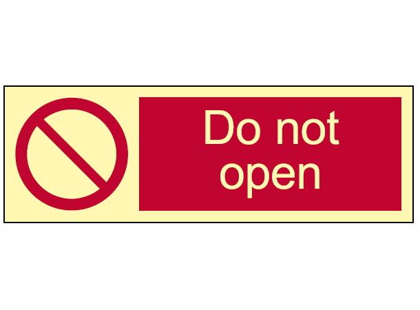 Do not open 300 x 100 mm - PET