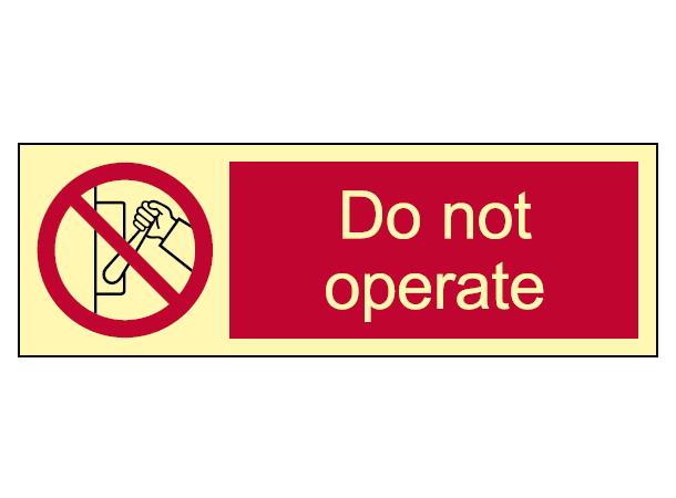 Do not operate 300 x 100 mm - PET