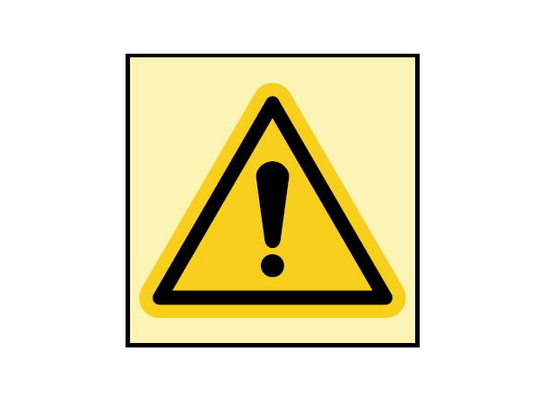 General warning 200 x 200 mm - PET 