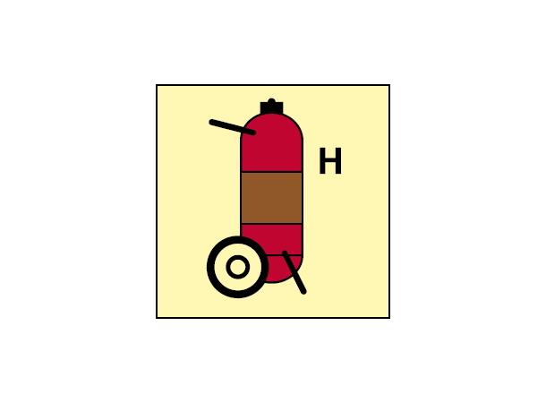 Halon wheeled fire extinguisher 150 x 150 mm - PET