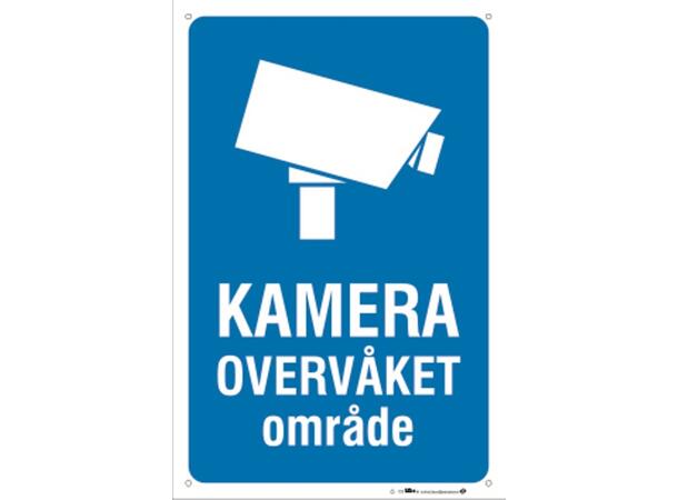 Kameraovervåket område 150 x 200 mm - Aluminium 