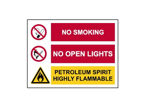 Petroleum spirit highly flammable 400 x 300 mm - VS