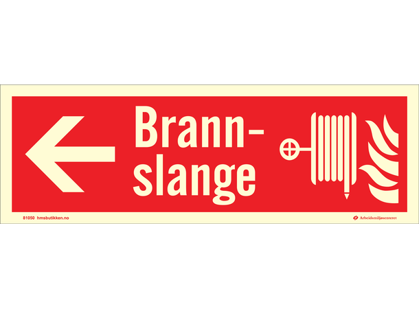 Brannslange VENSTRE 354 x 118 mm - Aluminium Etterlysende 