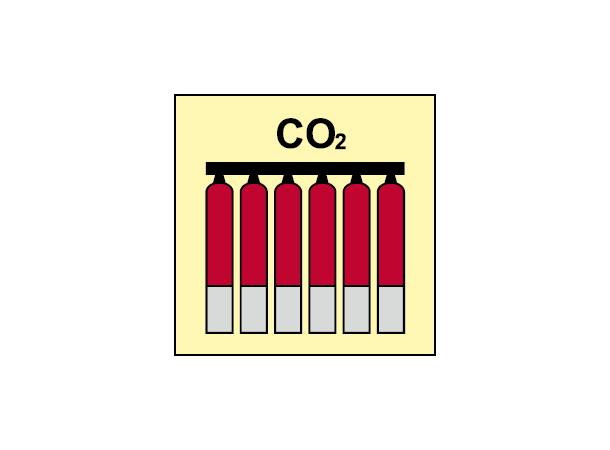 Extinguishing battery CO2 150 x 150 mm - PET