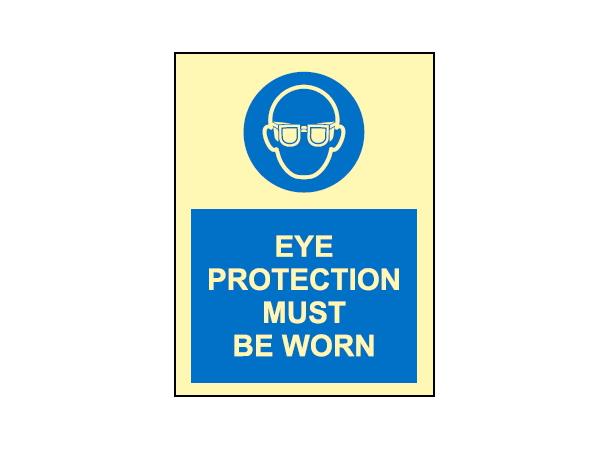 Eye protection must be worn 150 x 200 mm - PET