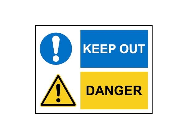 Keep out of danger 400 x 300 mm - VS