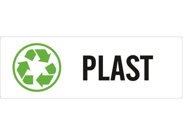 Miljømerke PLAST 30 x 10 cm - VS