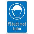 P&#229;budt med hjelm 200 x 300 mm - A