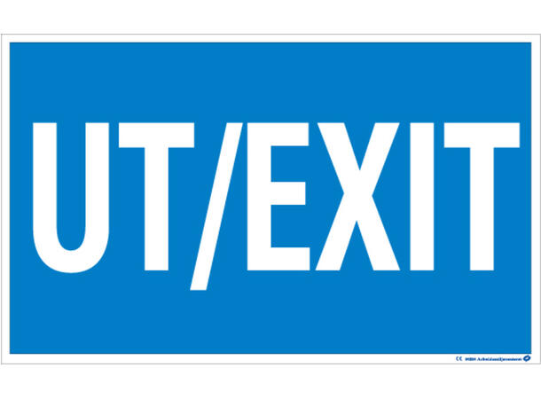 UT/EXIT 300 x 150 mm - Aluminium 