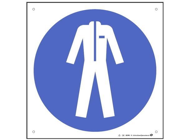 Vernedress påbud 200 x 200 mm - Aluminium 