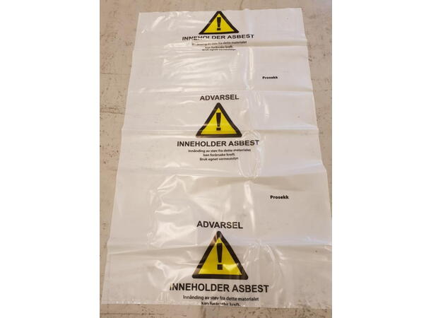 Asbestsaneringssekker 160my Pakke á 4 stk