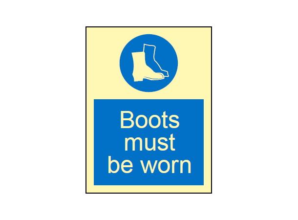 Boots must be worn 150 x 200 mm - PET