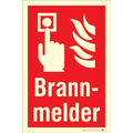 Brannmelder 100 x 150 mm - Aluminium Etterlysende