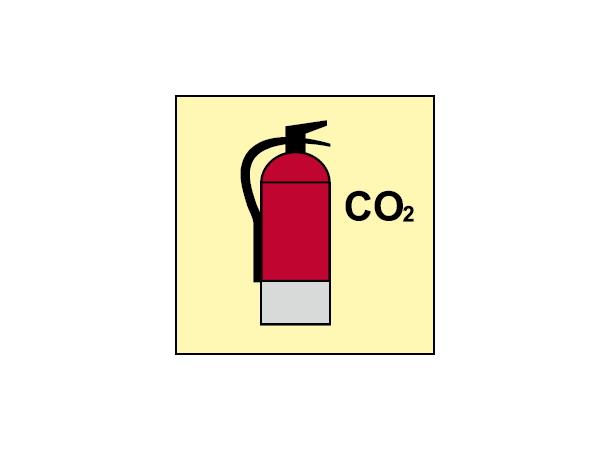 CO²  fire extinghuisher 150 x 150 mm - PET
