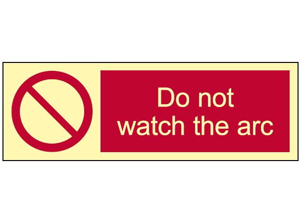 Do not watch the arc 300 x 100 mm - PET