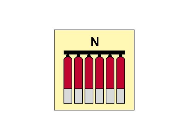 Extinguishing battery nitrogen 150 x 150 mm - PET