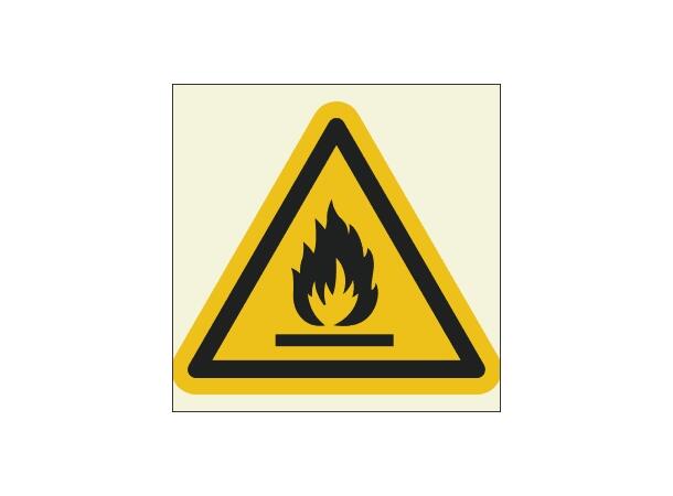 Flammable materials 150 x 150 mm - PET 
