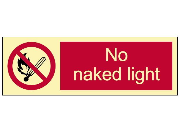 No naked light 300 x 100 mm - PET