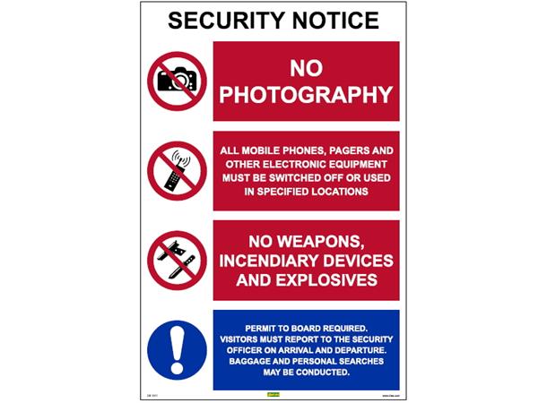 Security Notice 400 x 600 mm - VS