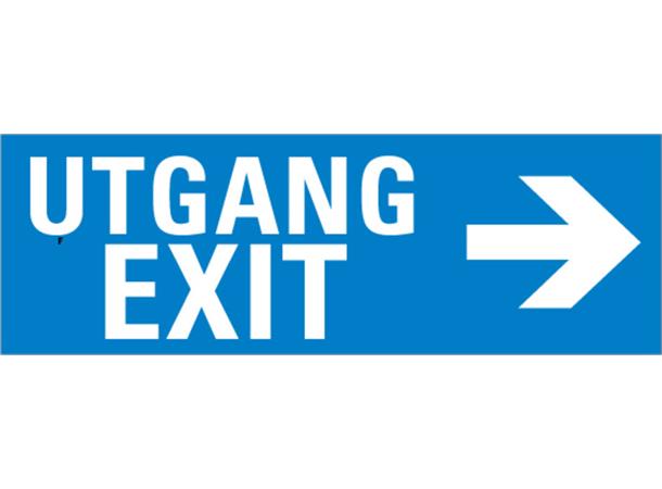 UTGANG/EXIT HØYRE 354 x 118 mm - A