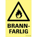 Brannfarlig 150 x 200 mm - Aluminium