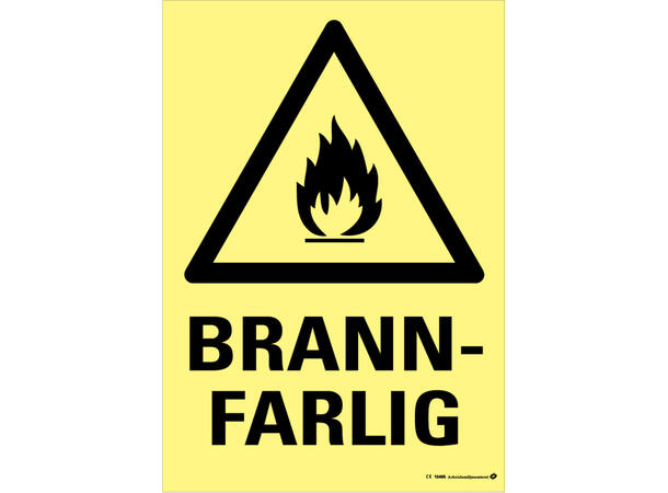 Brannfarlig 150 x 200 mm - Aluminium 
