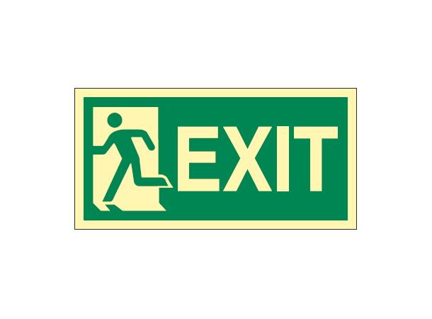 Exit left hand 300 x 150 mm - PET