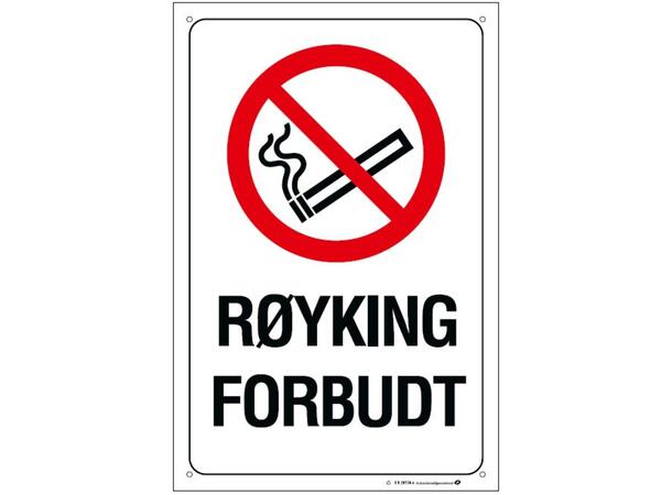 Røyking forbudt 200 x 300 mm - Aluminium 