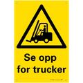 Se opp for trucker 200 x 300 mm - Aluminium