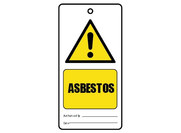 Asbestos - Tags à 10 stk 75 x 150 mm - PVC
