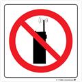 Bruk av mobiltelefon forbudt 200 x 200 mm - A
