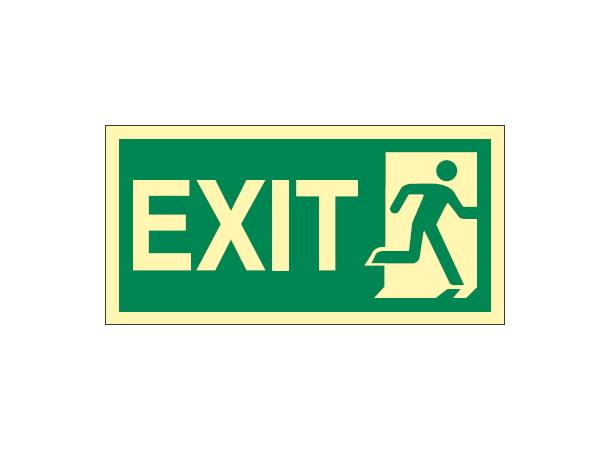 Exit right hand 300 x 150 mm - PET