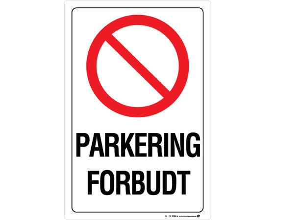 Parkering forbudt 300 x 400 mm - Aluminium 