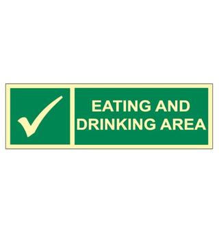 Eating and drinking area 300 x 100 mm - PET