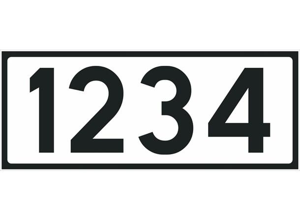 770 - Husnummerskilt - 4. Siffer 150 x 320 mm - AR 