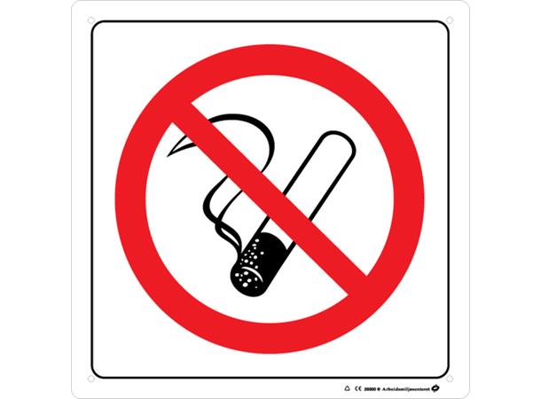 Røyking forbudt à 10 stk 75 x 75 mm - VS