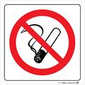 Røyking forbudt à 10 stk 75 x 75 mm - VS