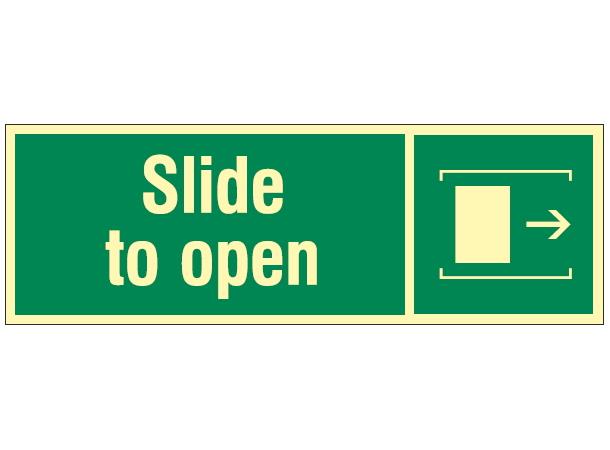 Slide right to open 150 x 450 mm - PET