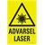 Advarsel laser 200 x 300 mm - A 