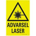Advarsel laser 200 x 300 mm - A