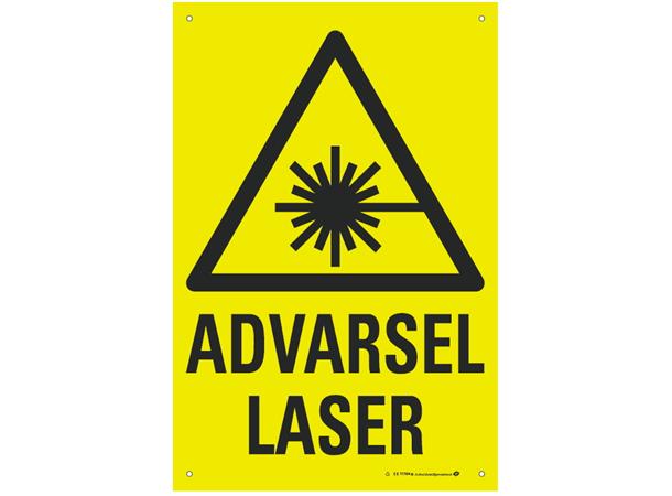 Advarsel laser 200 x 300 mm - A