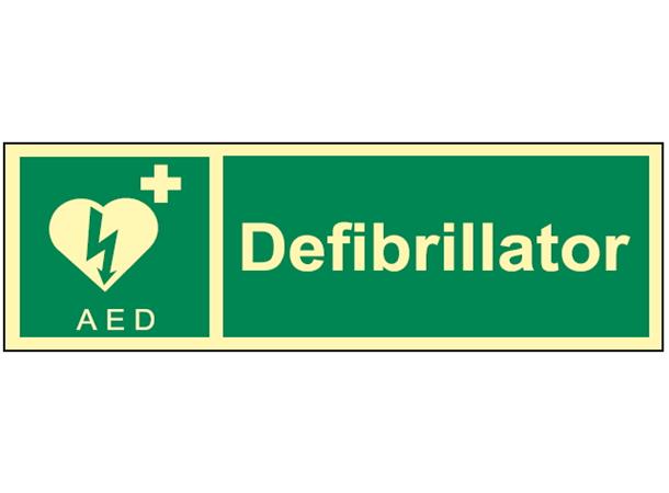 Defibrillator 300 x 100 mm - PET