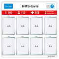 HMS-Tavle SPESIAL 100 x 100 cm - Alu 8 Alurammer m/plexiglass