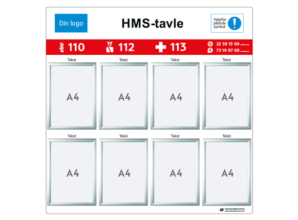 HMS-tavle til byggeplassen