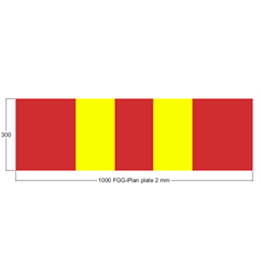 Hindermarkering - Sperrestein 1000 x 300 mm - FGG folie